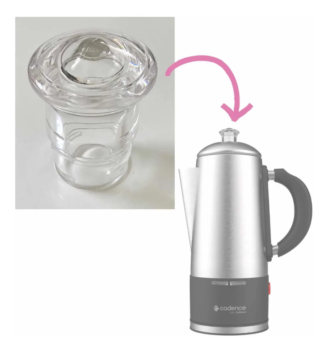 Pegador da Tampa para Cafeteira Italiana Cadence (CAF120) - Imagem 2