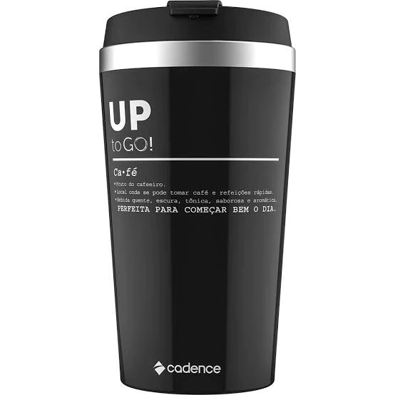 Copo Térmico Preto 400ml para Cafeteira Cadence To Go (Modelo Up to Go)